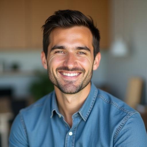 Luca Giordano, Social Media Expert di Giglio Grow, giovane uomo sorride in un ambiente creativo